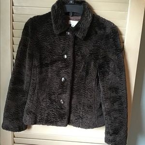 Women’s Small Chocolate Brown Faux Fur Jacket